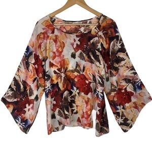 SOFT SURROUNDINGS Silk Floral Top